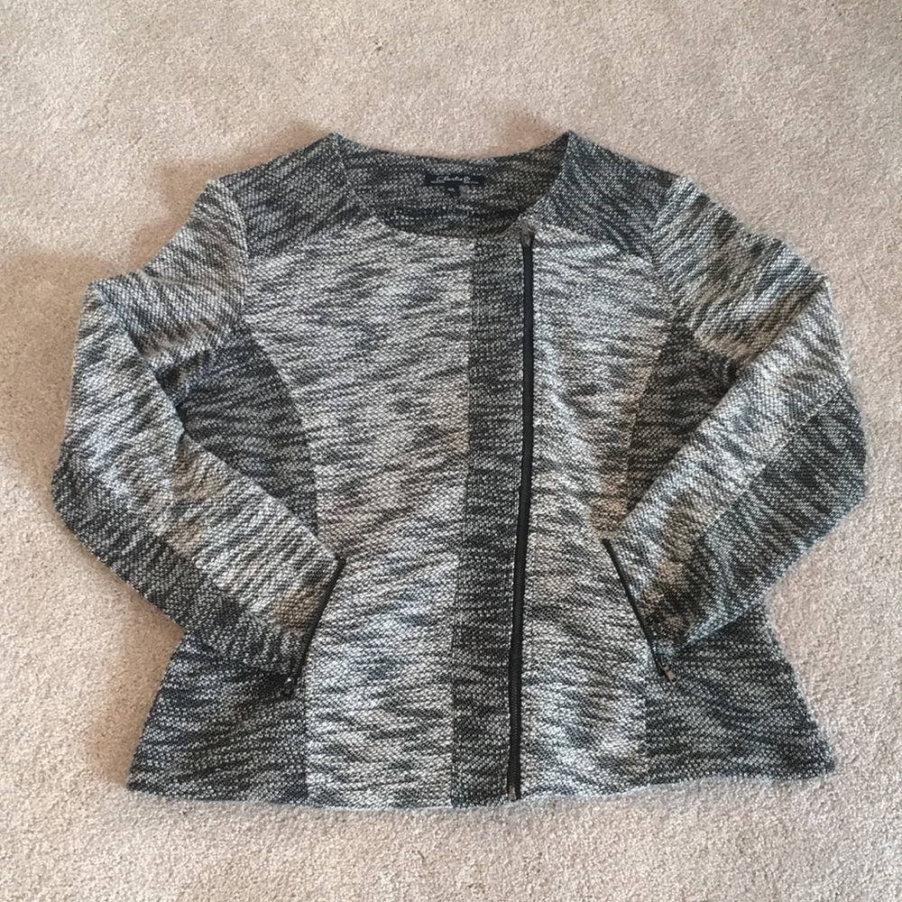 Charlie B Large Black and White Cardigan